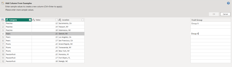 How To Use Power BI - Power Query: Add Column from Examples