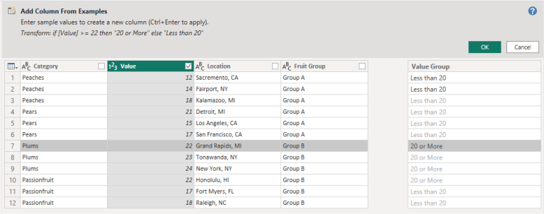How To Use Power BI - Power Query: Add Column from Examples